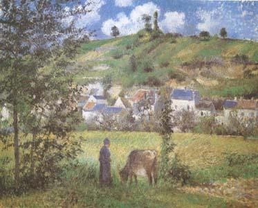 Camille Pissarro Landscape at Chaponval (mk09) Norge oil painting art